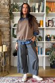 Sunday Morning Relaxed Sweatshirt Grey & Camel